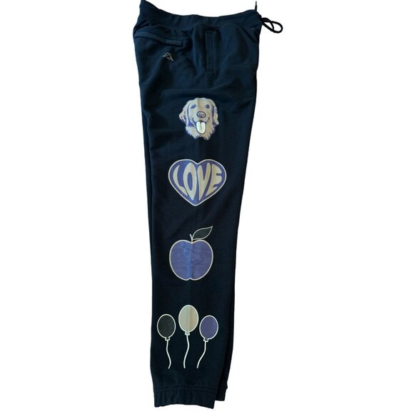 Kappa Regular Fit Logo Barillas Sweatpants Black-Grape Color Animal Graphics 2XL - Picture 4 of 6